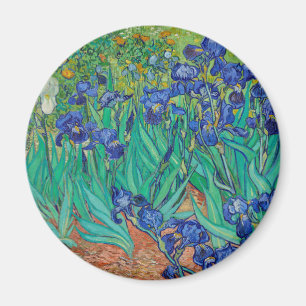 Aimant Van Gogh Irises. Impressionnisme floral bleu