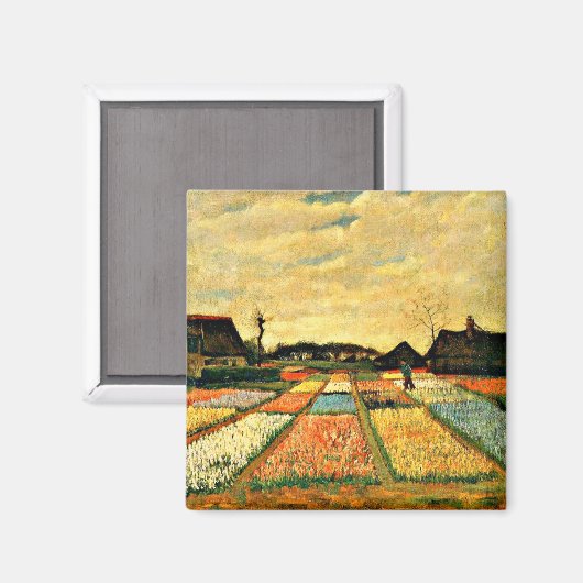 Aimant Van Gogh - Lits à fleurs en Hollande (Recto/Verso)