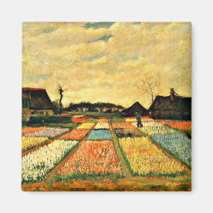 Aimant Van Gogh - Lits à fleurs en Hollande