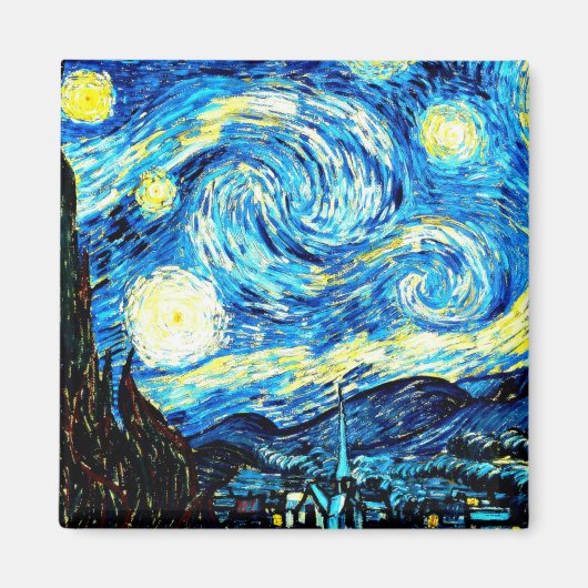 Aimant Van Gogh : Nuit étoilée (Devant)