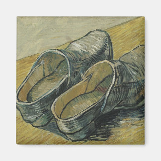 Aimant Van Gogh Paire de Clogs en cuir (F607) Art