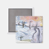 Aimant Van Gogh : Paysage hivernal (Recto/Verso)