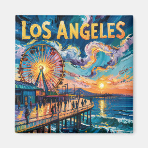 Aimant Van Gogh Père Noël Monica Pier Los Angeles Califor