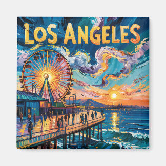 Aimant Van Gogh Père Noël Monica Pier Los Angeles Califor