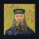 Aimant Van Gogh Postman. Art de l'impressionnisme de port<br><div class="desc">L'aimant Van Gogh "The Postman (Joseph Roulin)". Impressionnisme portrait art.</div>