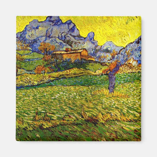 Aimant Van Gogh - Pré dans les montagnes (Devant)
