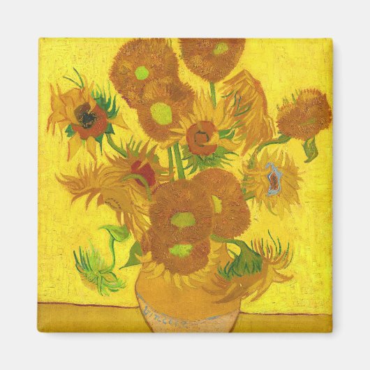 Aimant Van Gogh Quinze Tournesols Dans Un Vase Art (Devant)