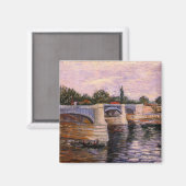 Aimant Van Gogh Seine River avec Pont del Grande Jette (Recto/Verso)