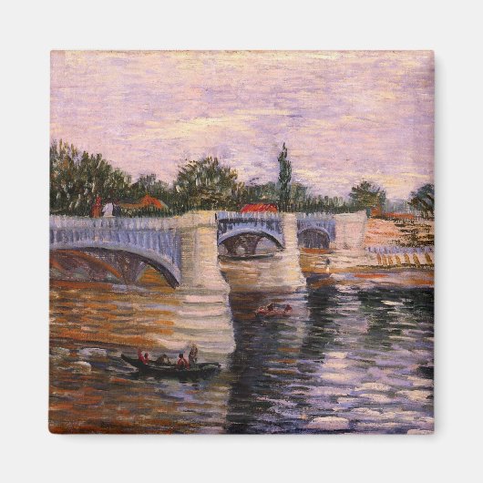 Aimant Van Gogh Seine River avec Pont del Grande Jette (Devant)