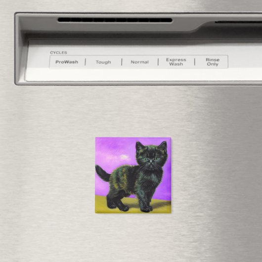 Aimant Van Gogh Style Cat (In Situ (Lave-vaisselle))