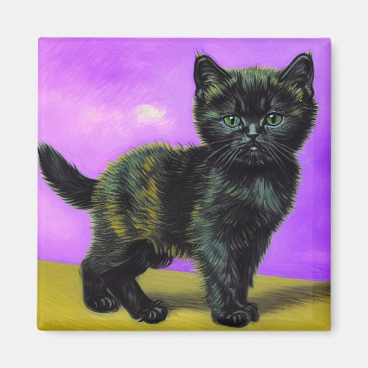 Aimant Van Gogh Style Cat (Devant)