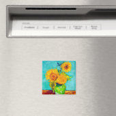 Aimant Van Gogh Sunflowers (In Situ (Lave-vaisselle))