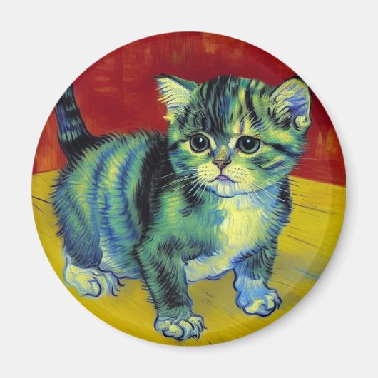 Aimant Van Gogh Tabby Cat (Devant)