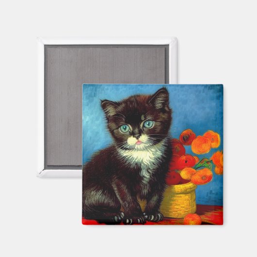 Aimant Van Gogh Tuxedo Cat (Recto/Verso)