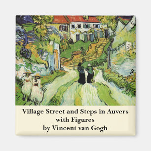 Aimant Van Gogh Village Street et Steps Auvers, Figures