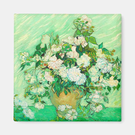 Aimant Van Gogh White Roses (Devant)