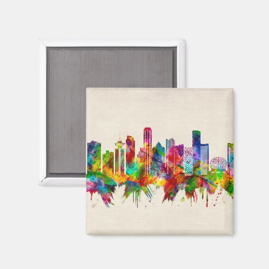 Aimant Vancouver Canada Skyline (Recto/Verso)