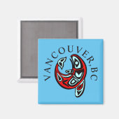 Aimant Vancouver Haida Orca Totem Tattoo Killer Whale (Recto/Verso)