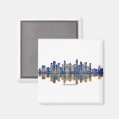Aimant Vancouver Skyline (Recto/Verso)