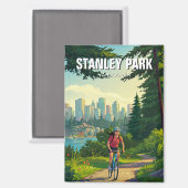 Aimant Vancouver Stanley Park Canada Travel (Recto/Verso)