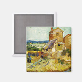 Aimant VanGogh - Le vieux moulin (Recto/Verso)