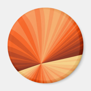 Aimant Vanille rouge orange Abstraite moderne Fractale gr