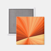 Aimant Vanille rouge orange Abstraite moderne Fractale gr (Recto/Verso)