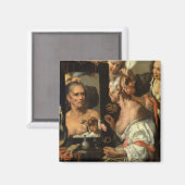 Aimant Vanitas, La vieille coquette par Bernardo Strozzi (Recto/Verso)