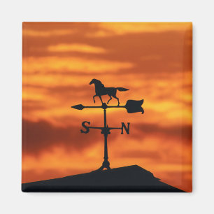 Aimant Vanne météorologique au coucher du soleil