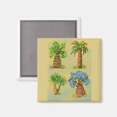 Aimant Variétés de palmiers en couleurs. (Recto/Verso)