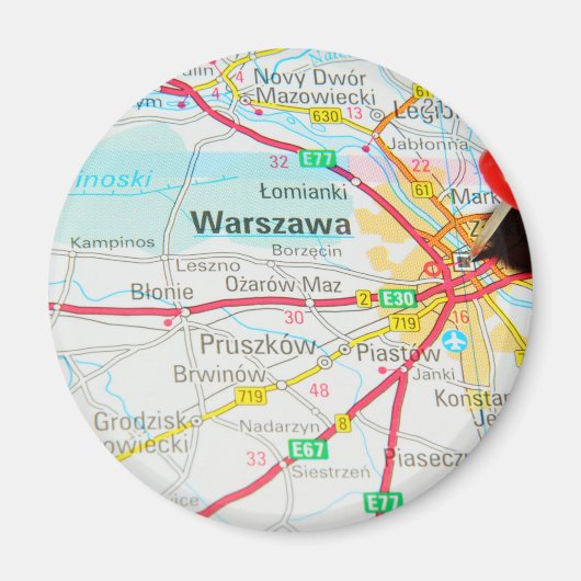 Aimant Varsovie, Varsovie en Pologne (Devant)