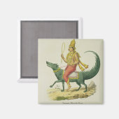 Aimant Varuna, Dieu des Océans, gravée par Charles Eti (Recto/Verso)