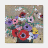 Aimant Vase aux fleurs mixtes, Redon (Devant)