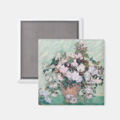 Aimant Vase aux roses roses roses, Van Gogh (Recto/Verso)