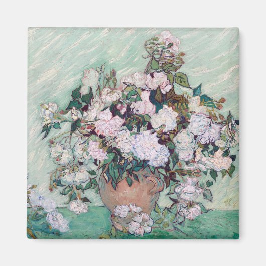 Aimant Vase aux roses roses roses, Van Gogh (Devant)