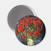 Aimant Vase avec des pavots rouges par Vincent van Gogh (Recto/Verso)