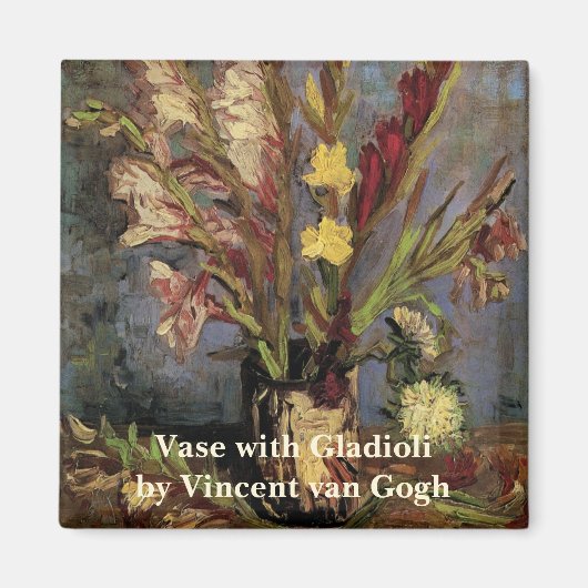 Aimant Vase avec Glaïeuls par Vincent van Gogh (Devant)