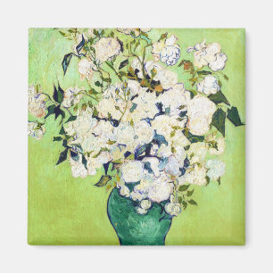 Aimant Vase avec la peinture de Vincent van Gogh de roses