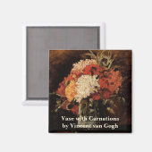 Aimant Vase avec oeillets par Vincent van Gogh (Recto/Verso)