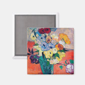 Aimant Vase avec Roses et Anémones, Van Gogh (Recto/Verso)