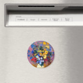 Aimant Vase blanc avec fleurs Odilon Redon (In Situ (Lave-vaisselle))