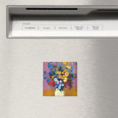 Aimant Vase blanc avec fleurs Odilon Redon (In Situ (Lave-vaisselle))