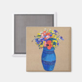 Aimant Vase de fleurs, Redon (Recto/Verso)
