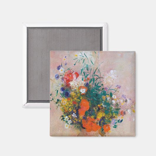 Aimant Vase de fleurs, Redon (Recto/Verso)