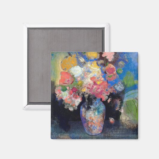 Aimant Vase de fleurs, Redon (Recto/Verso)