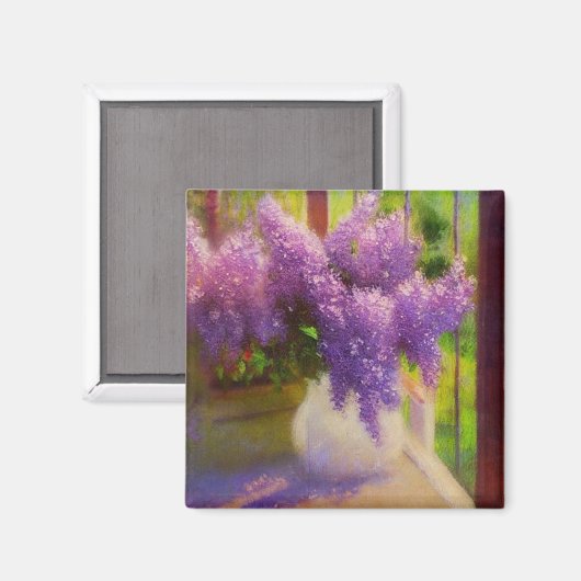 Aimant Vase de Lilacs (Recto/Verso)