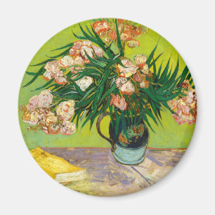 Aimant Vase de Vincent Van Gogh avec oleandres et livres