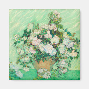 Aimant Vase de Vincent Van Gogh avec Roses Roses Art Fin