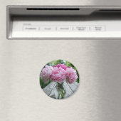 Aimant Vase des pivoines roses (In Situ (Lave-vaisselle))