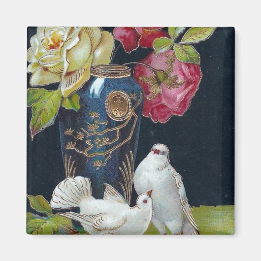 Aimant Vase et colombes (Devant)
